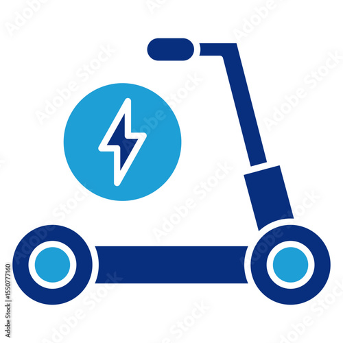 Electric Scooter Icon Element For Design