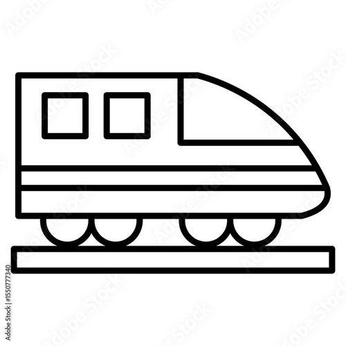 Subway Train Icon Element For Design