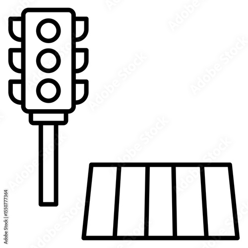 Crosswalk Icon Element For Design