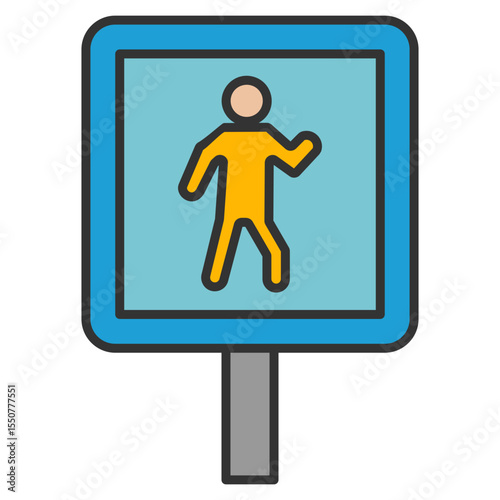 Pedestrian Icon Element For Design