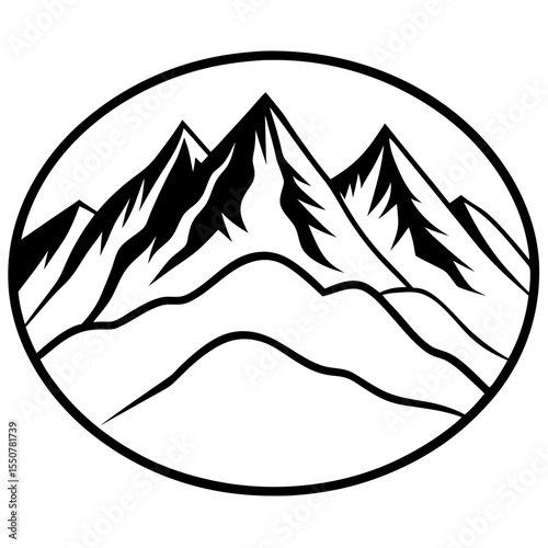 Snowy Summit Silhouette