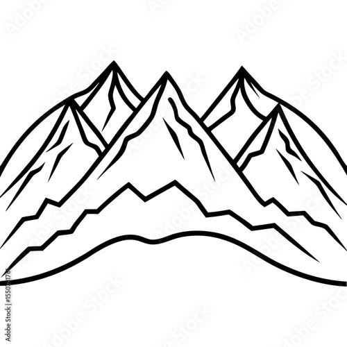 Snowy Summit Silhouette