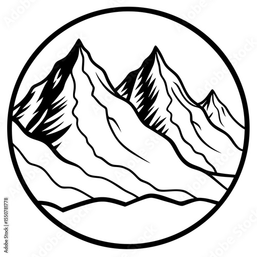Snowy Summit Silhouette