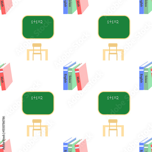 Back to school seamless pattern background