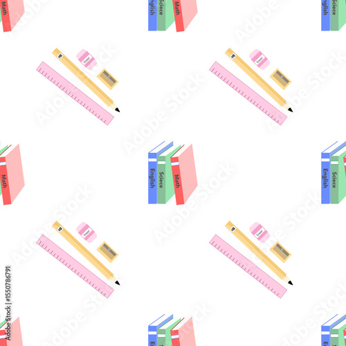 Back to school seamless pattern background
