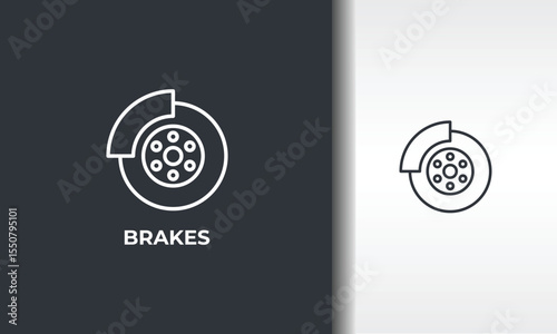 Brakes Vector, Icon Or Logo Sign Isolated Symbol Illustration