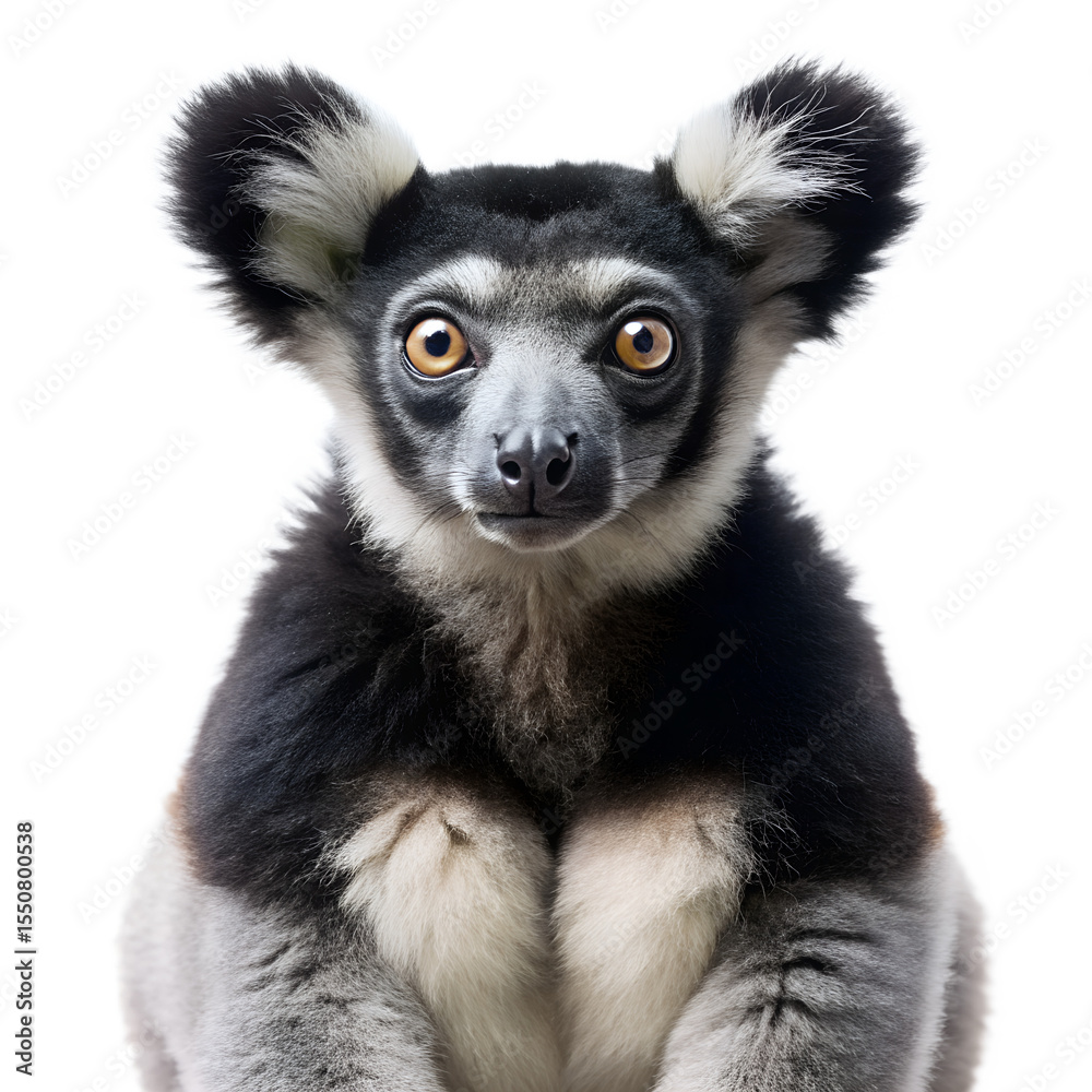 Fototapeta premium indri animal isolated on white background