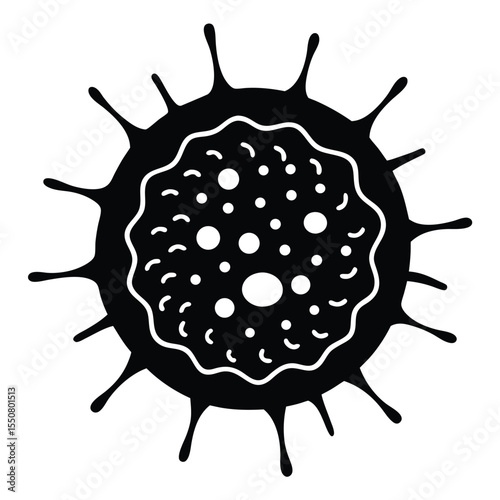Biologist element isolated cell structure diagram on white backgroun