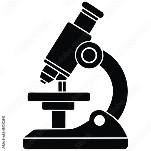 Biologist element isolated electron microscope on white background
