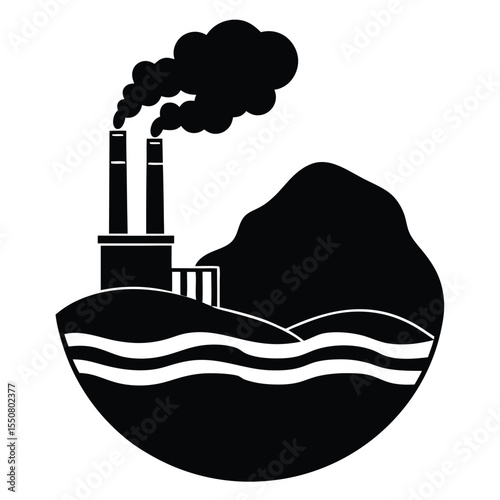 Biologist element isolated environmental impact study on white backg