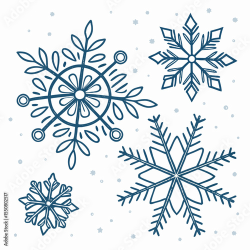 seamless pattern with snowflakes