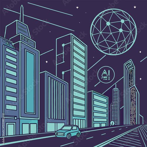 AI scanning city data in augmented reality