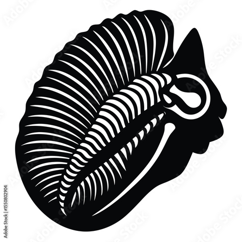 Biologist element isolated fossil specimen on white background