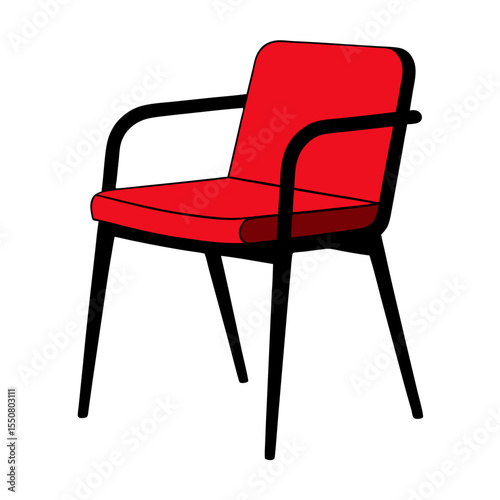 red wooden chair
