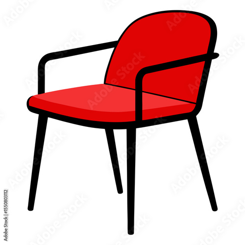 red plastic chair