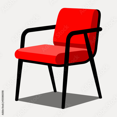 red leather chair