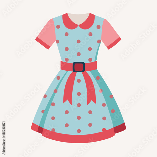 vector illustration of a dress