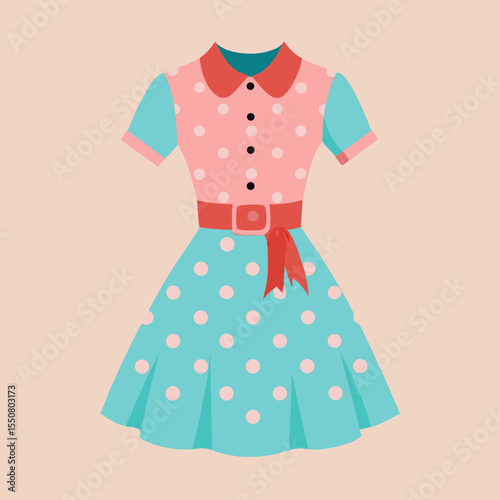 vector illustration of a dress