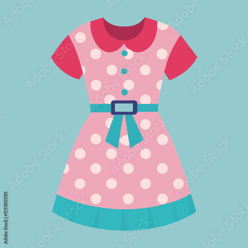 vector illustration of a dress