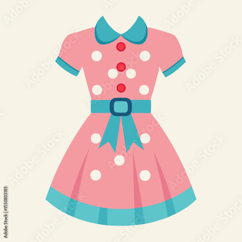 vector illustration of a dress