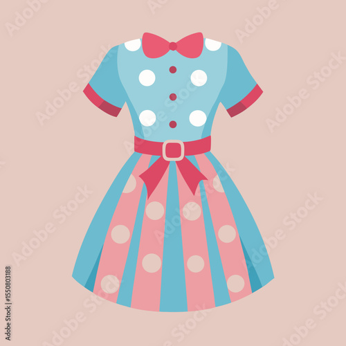 vector illustration of a fashion dress