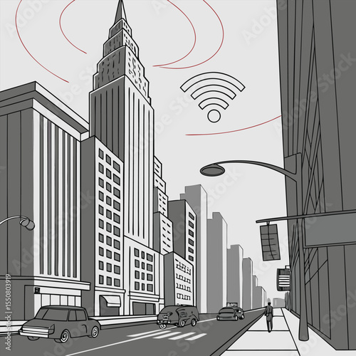 AI scanning city data in augmented reality