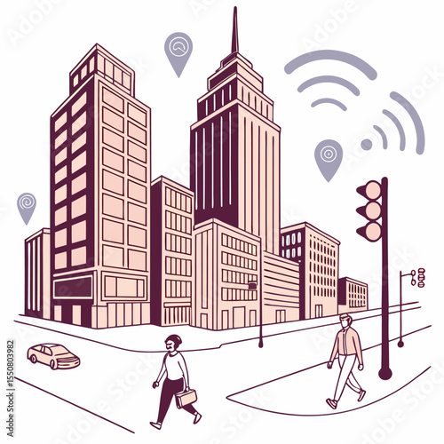 AI scanning city data in augmented reality