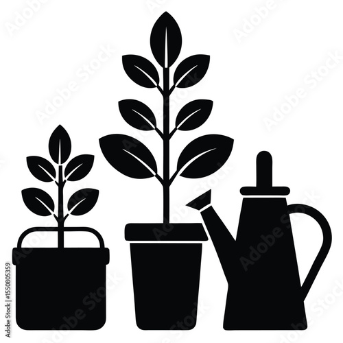 Biologist element isolated plant care equipment on white background