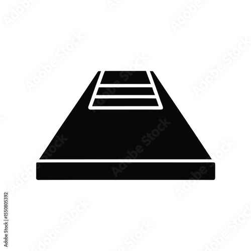 Concrete screed vector silhouette icon