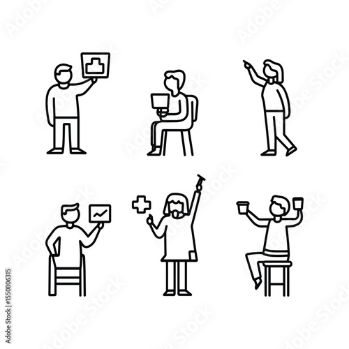 Group of people taking selfies together