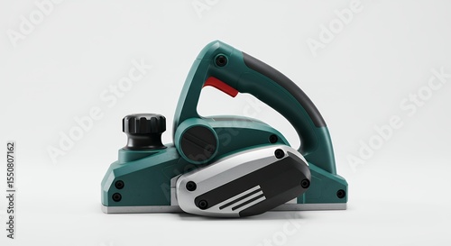 Green and gray electric planer product photography