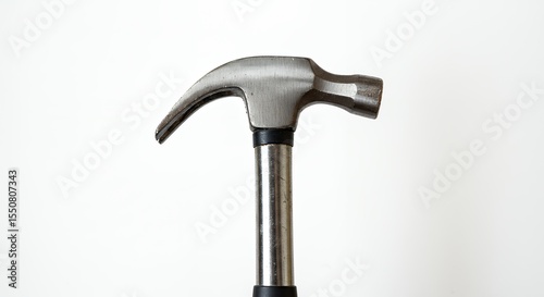 Hammer closeup against white background