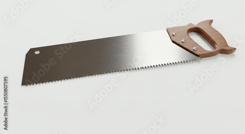 Handheld saw with wooden handle