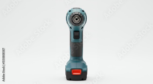 Teal cordless drill front view