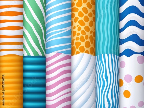 Colorful, Repeating Pattern Designs