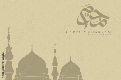 brown background muharram islamic new year