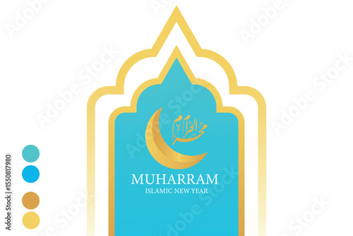 simple design muharram month islamic new year