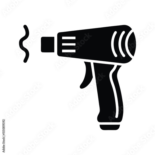 Heat gun vector silhouette icon
