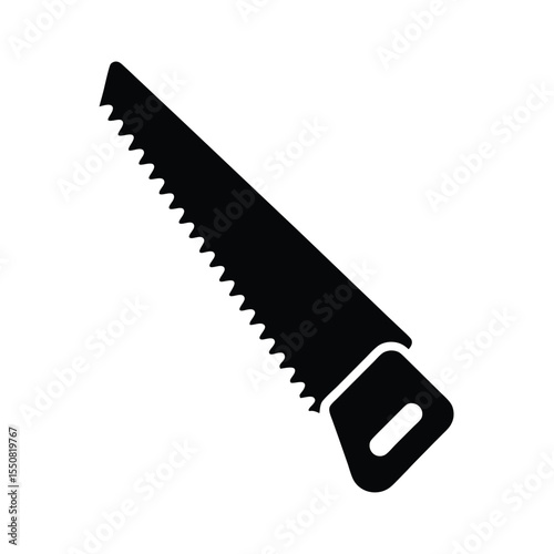 Handsaw vector silhouette icon