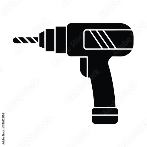 Drill vector silhouette icon