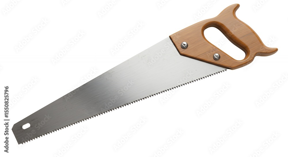 Hand saw against white background Hand saw against white background