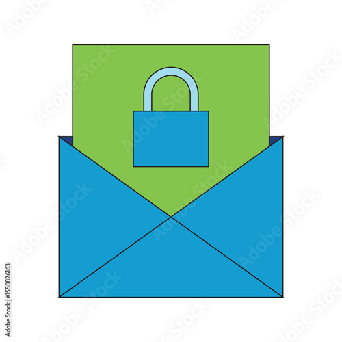 Illustration paper blue and green unique design