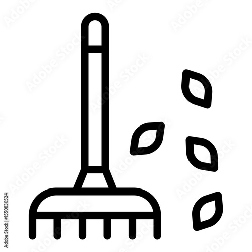 rake icon line