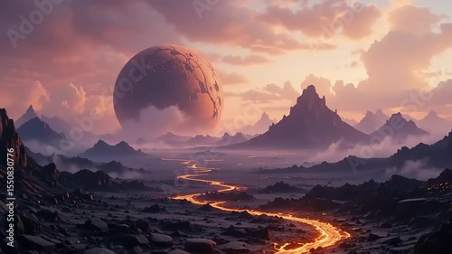 Wallpaper Mural sunrise in the mountains Torontodigital.ca