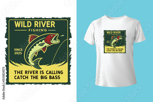 fishing illustration holiday graphic lake design mountains badge outdoor vintage adventure