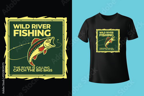 fishing illustration holiday graphic lake design mountains badge outdoor vintage adventure