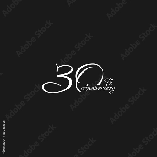 anniversary logo design, 30th anniversary, symbol, icon, party, logo design for 30th anniversary, vector, success, illustration, birthday, symbol, background, year, congratulation, greeting, invitatio