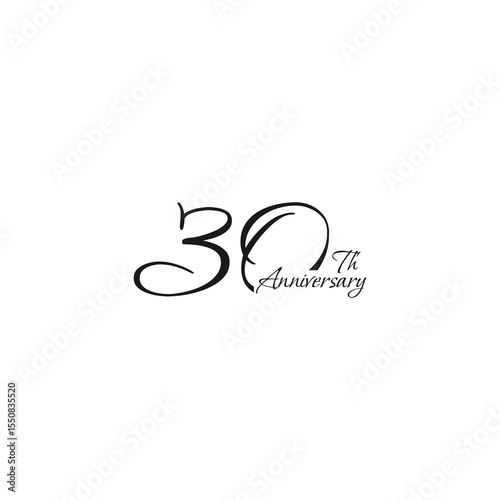 anniversary logo design, 30th anniversary, symbol, icon, party, logo design for 30th anniversary, vector, success, illustration, birthday, symbol, background, year, congratulation, greeting, invitatio