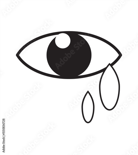 Editable Stroke Eye Icon , on white background , EPS 10 , vector illustrator