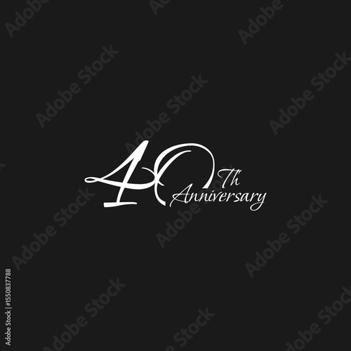 anniversary logo design, 40th anniversary, symbol, icon, party, logo design for 40th anniversary, vector, success, illustration, birthday, symbol, background, year, congratulation, greeting, invitatio